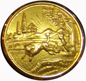 Waterbury Button Company Connecticut State Seal 24K Gold Blazer Button Set 