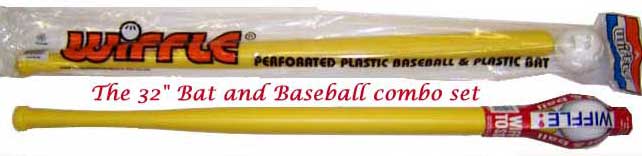 32 Inch Wiffle Ball Bat With Baseball Combo